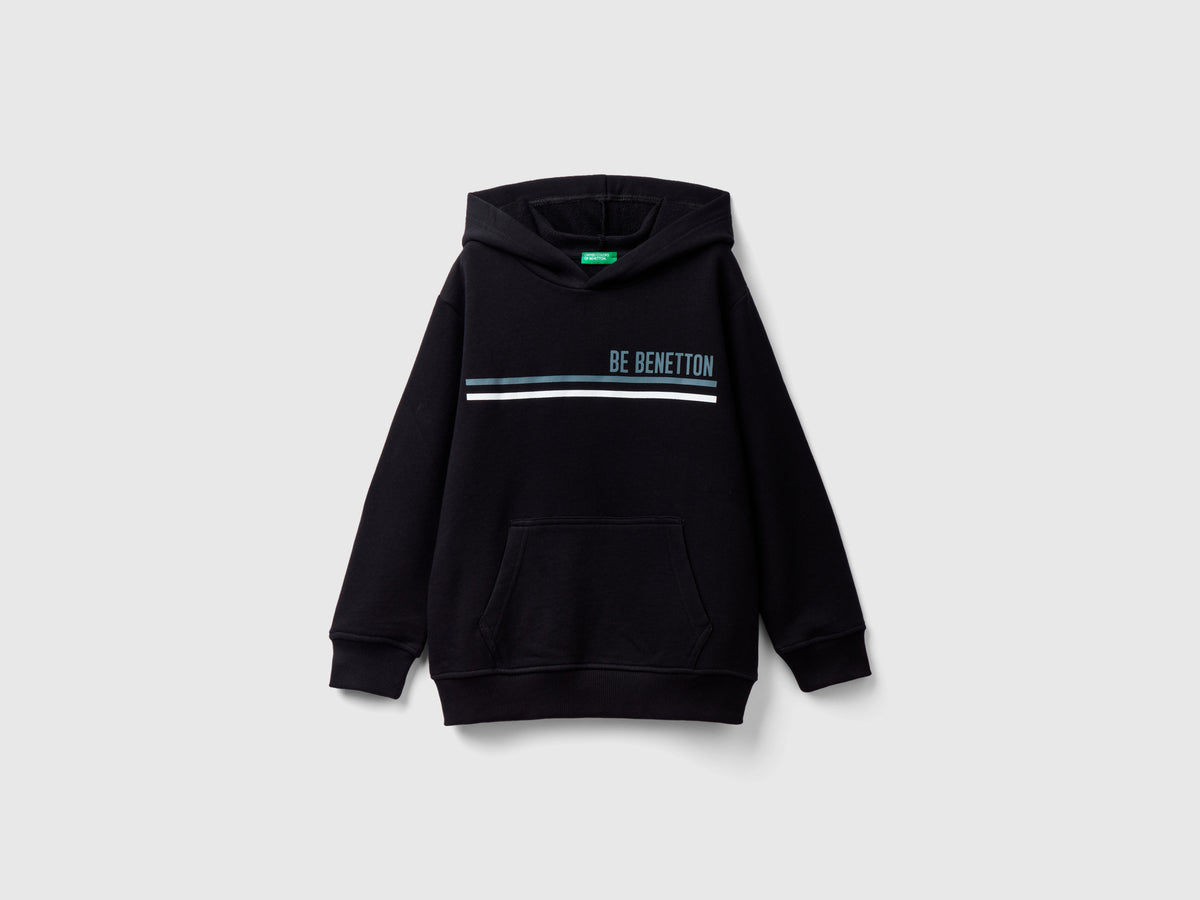 Felpa con cappuccio e logo