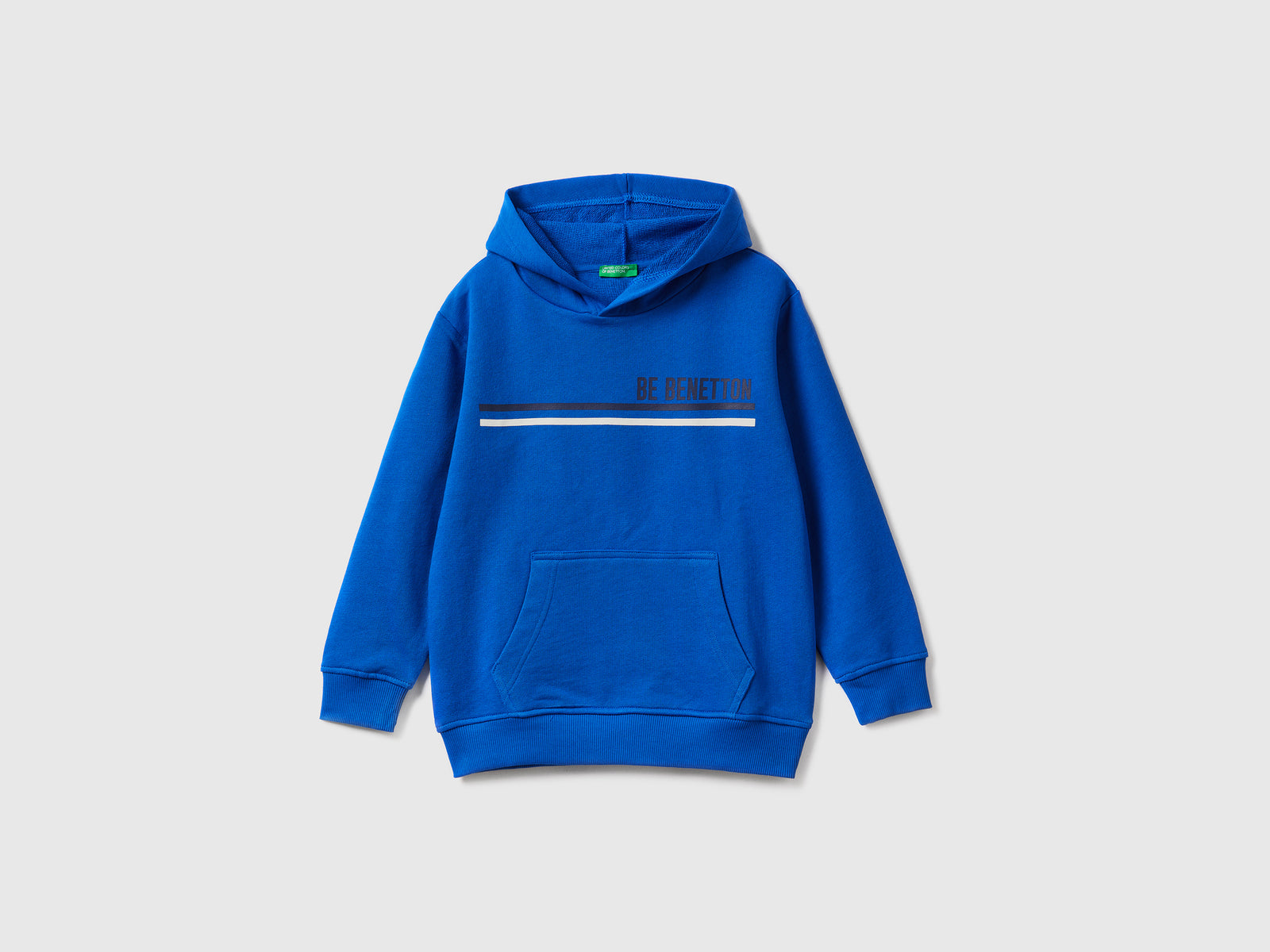 Felpa con cappuccio e logo da bambino bluette | Benetton Outlet