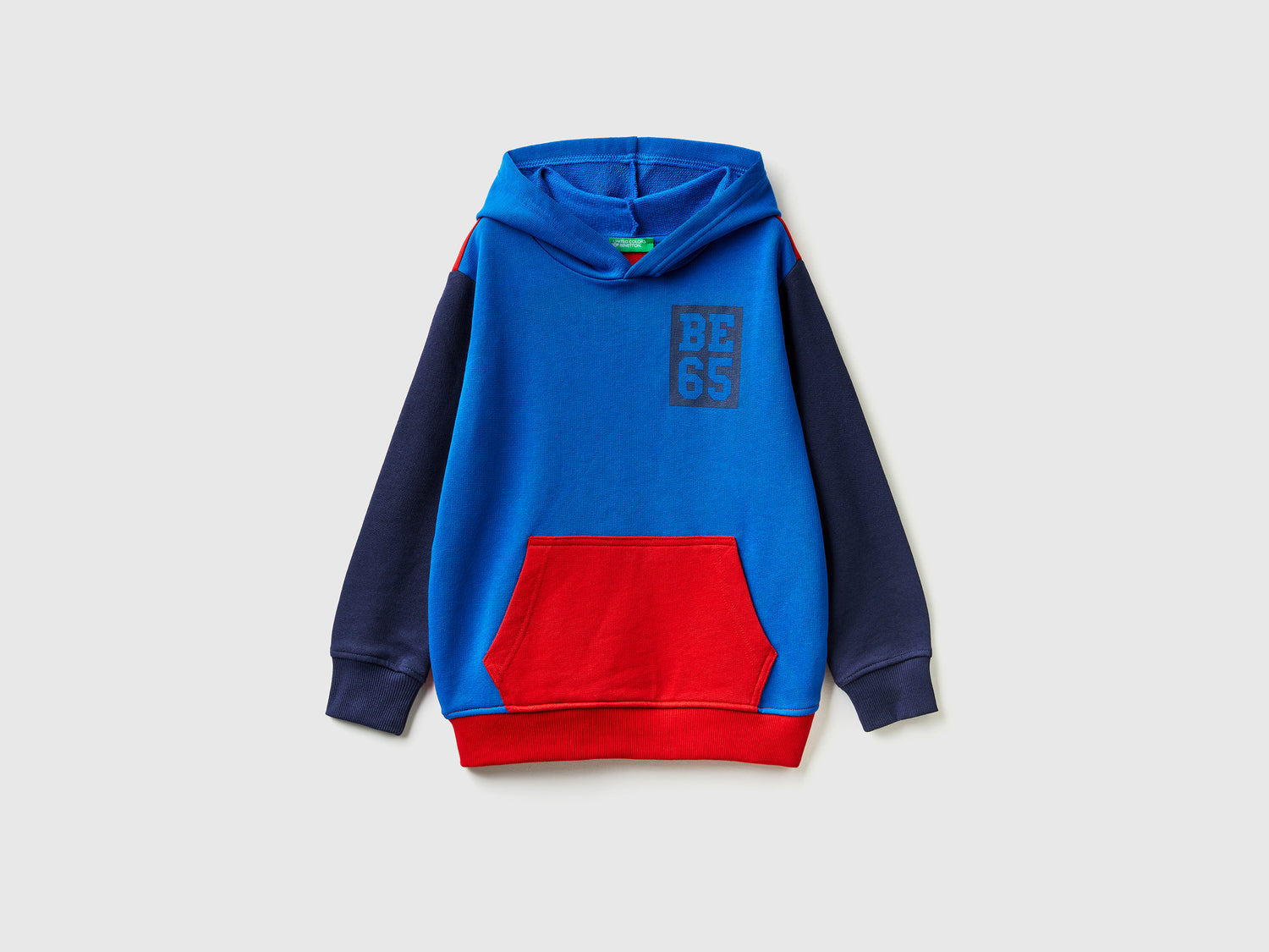 Felpa con cappuccio e logo da bambino multi-color | Benetton Outlet