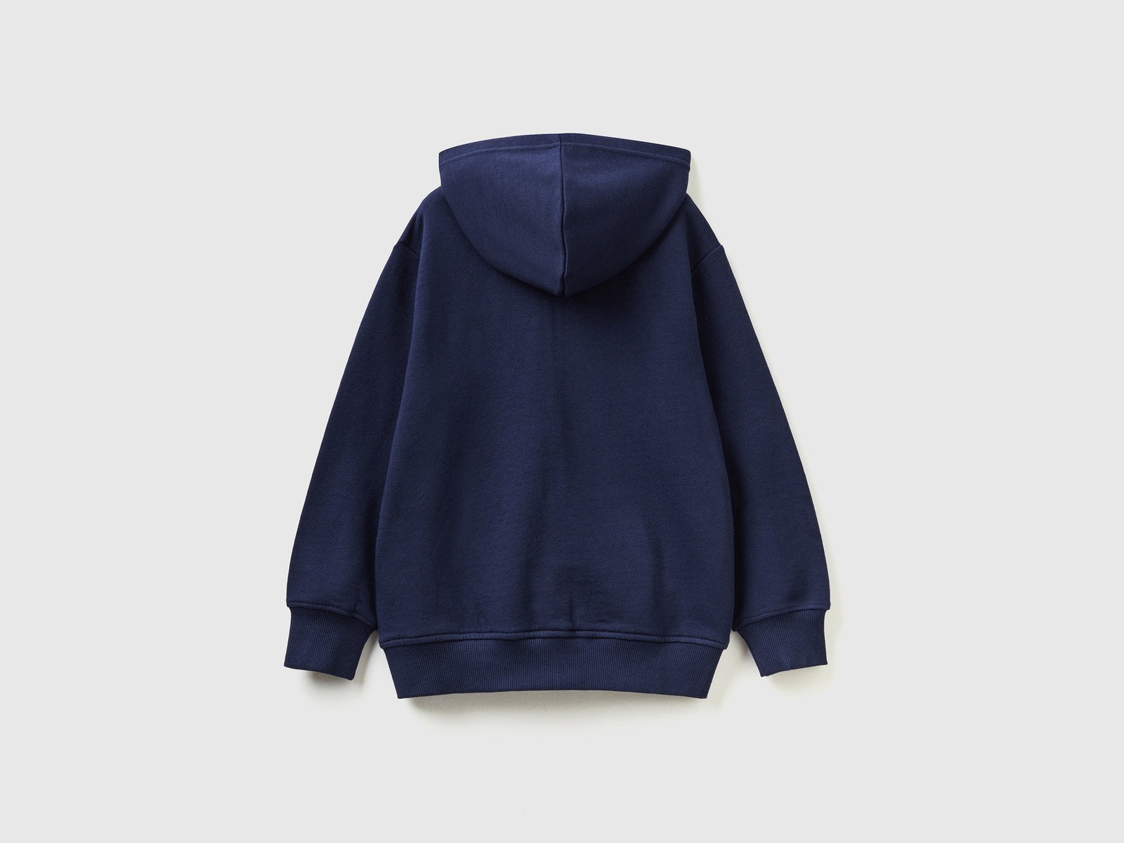 Felpa con zip e ricamo logo da bambino blu scuro 2 | Benetton Outlet
