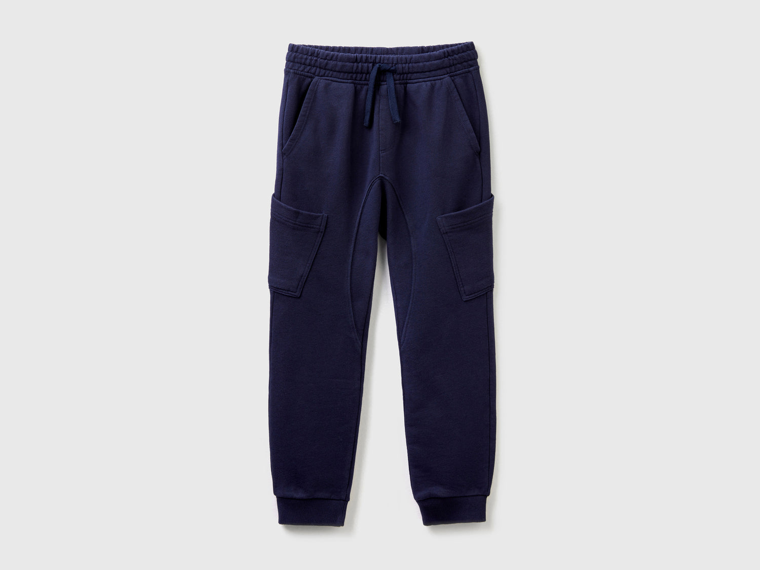Pantaloni cargo in felpa da bambino blu scuro | Benetton Outlet