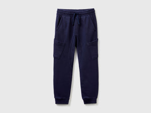 Pantaloni cargo in felpa