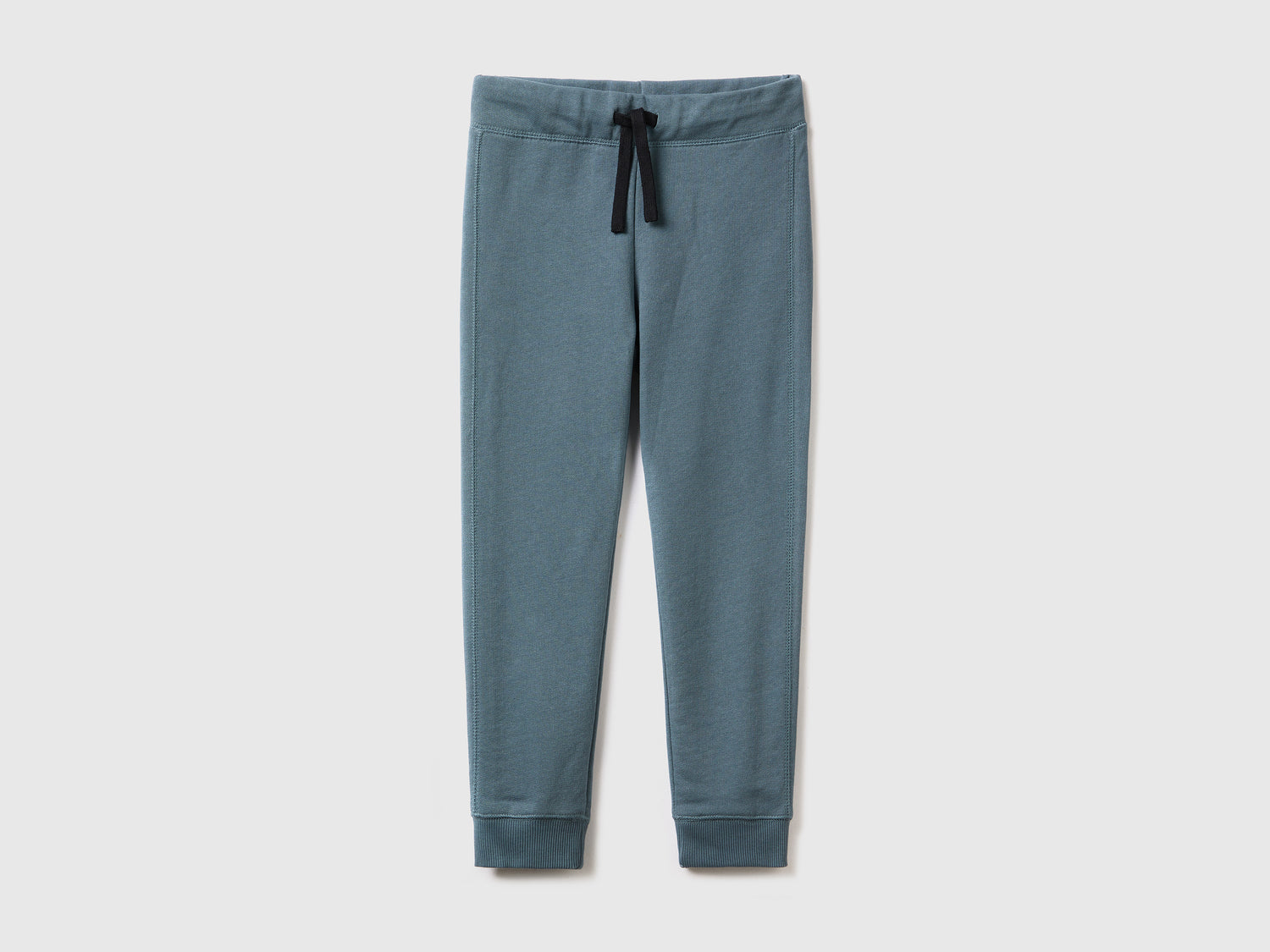 Pantaloni in felpa 100% cotone da bambino grigio scuro | Benetton Outlet