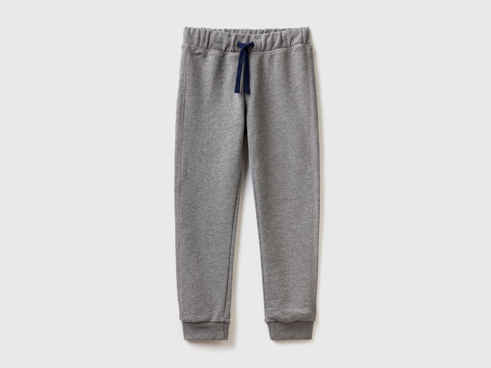 Pantaloni in felpa 100% cotone da bambino grigio scuro | Benetton Outlet