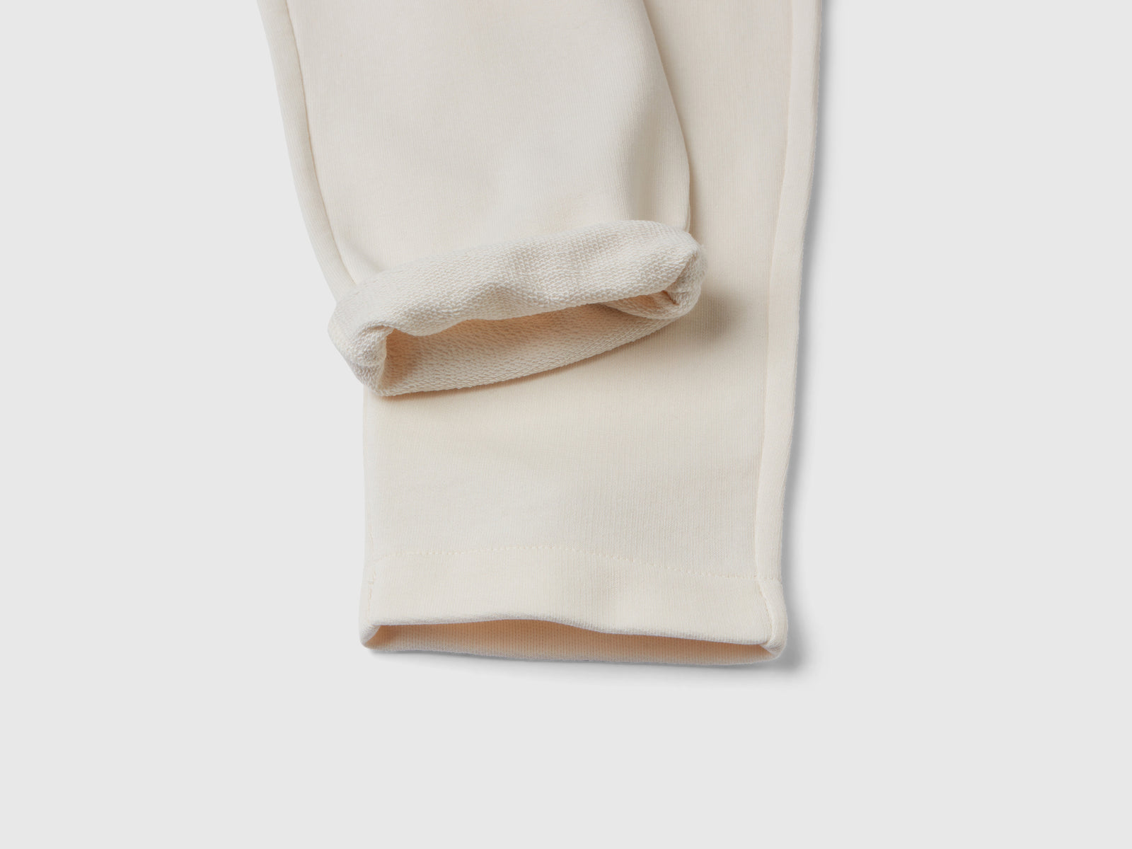 Pantalones de chándal de cintura alta da bambina bianco panna 3 | Benetton Outlet