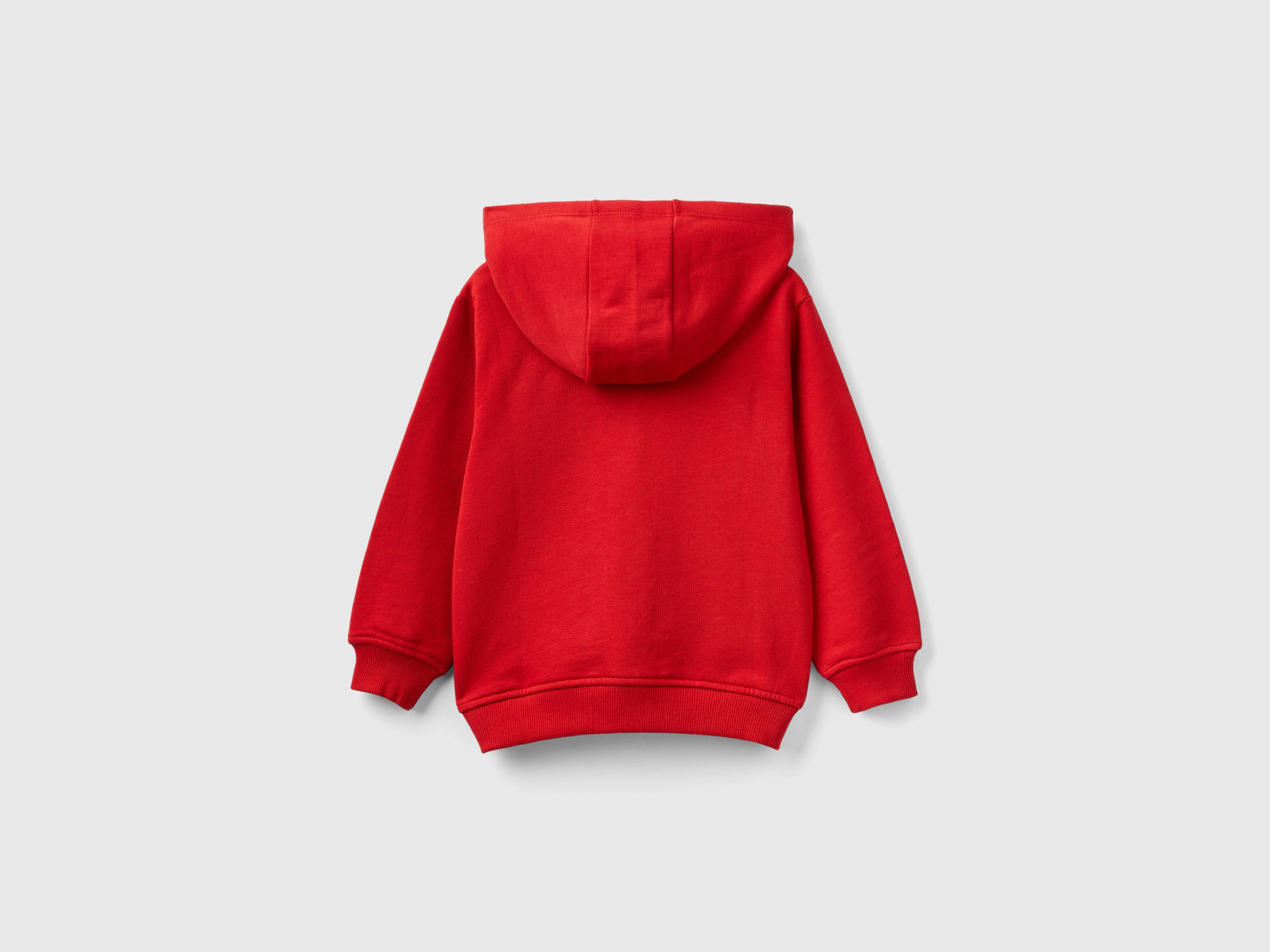 Felpa con logo e cappuccio da bimbo rosso 2 | Benetton Outlet