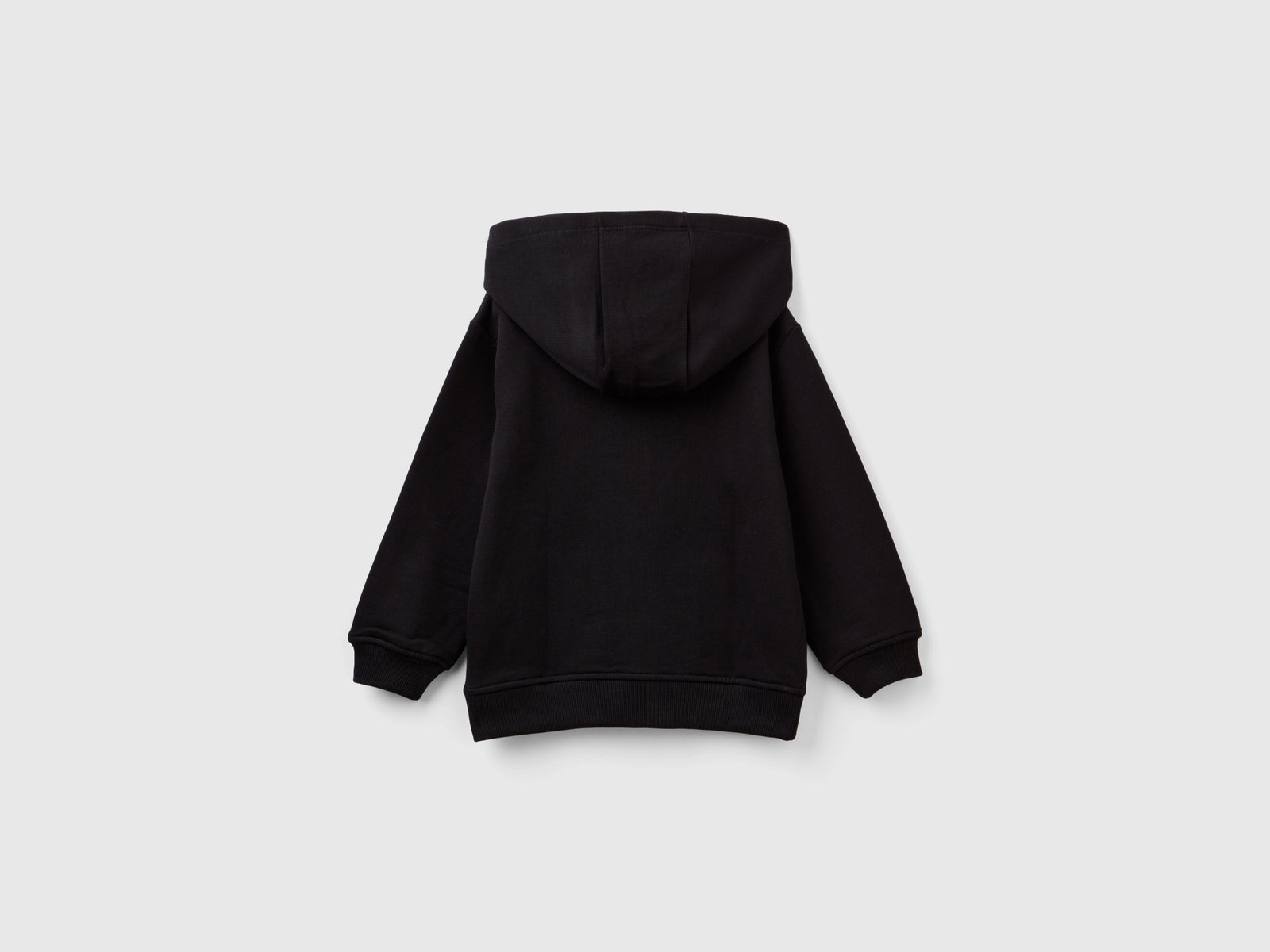 Felpa con logo e cappuccio da bimbo nero 2 | Benetton Outlet