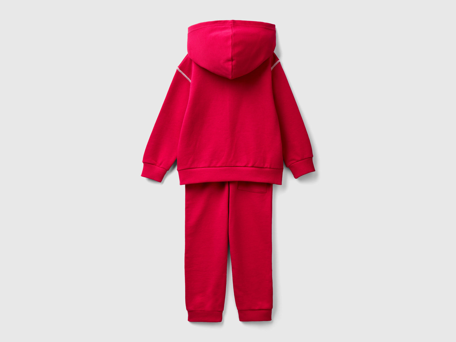 Tuta in felpa 100% cotone da bimbo ciclamino 2 | Benetton Outlet
