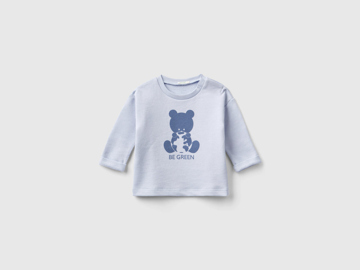 Felpa in cotone bio con stampa