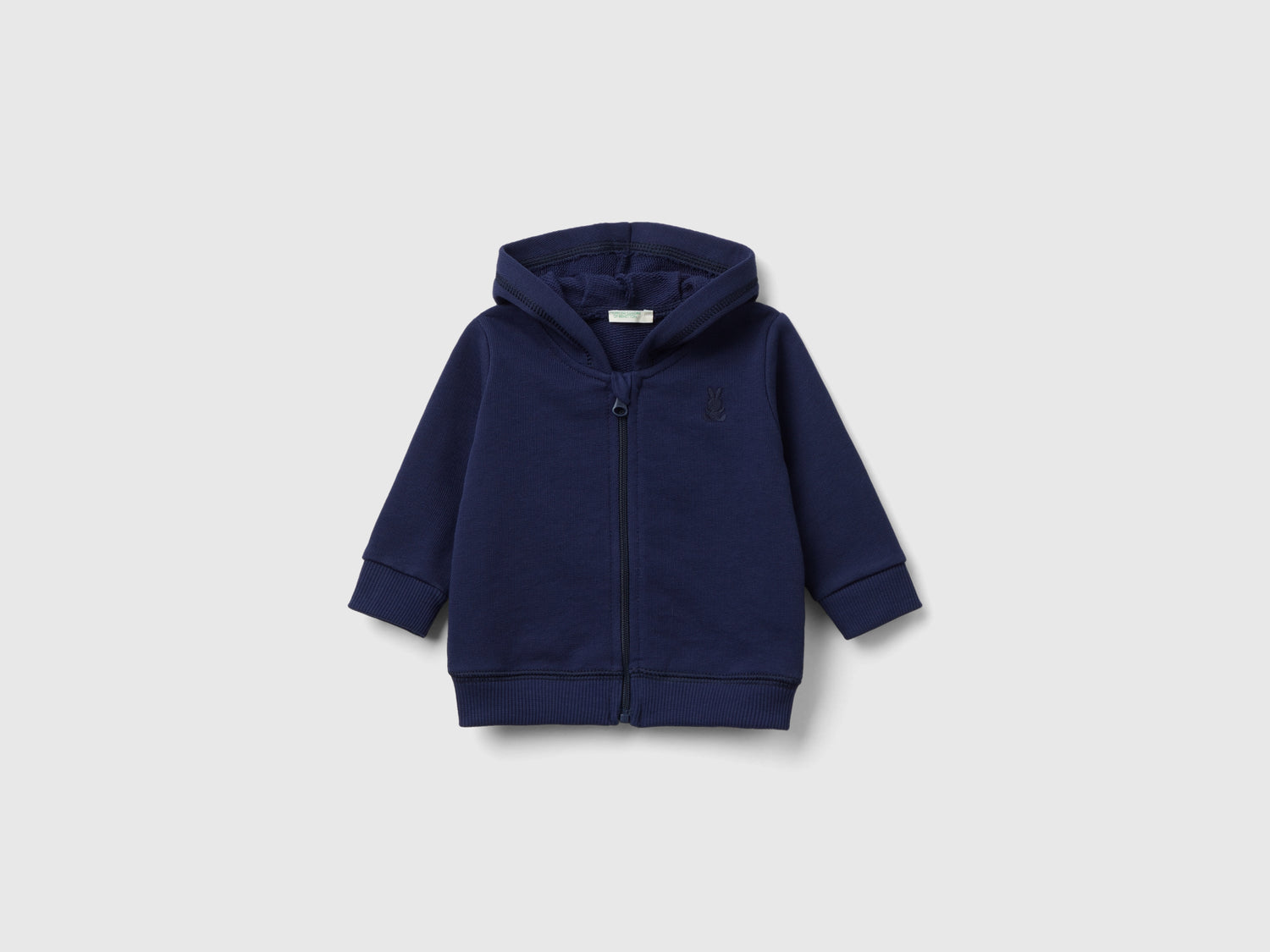 Felpa con cappuccio in cotone bio da neonato blu scuro | Benetton Outlet