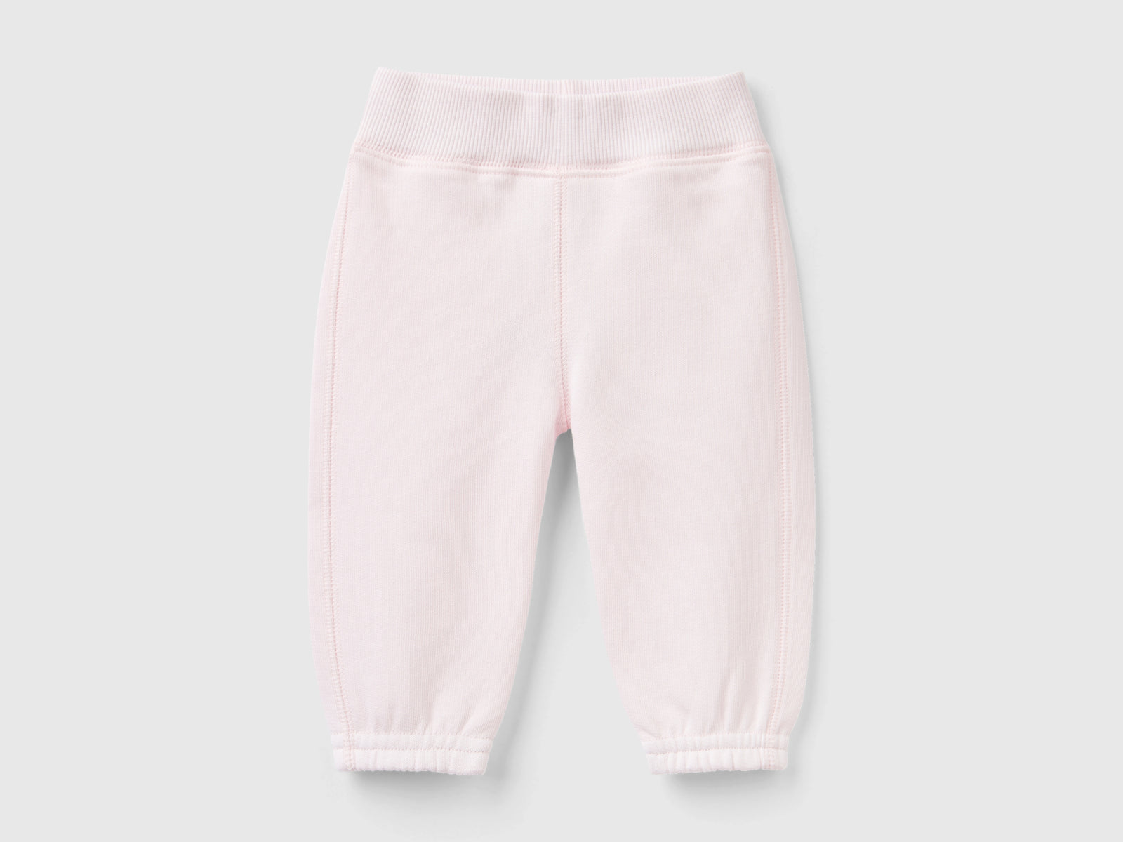 Organic cotton sweatpants da neonato rosa tenue | Benetton Outlet