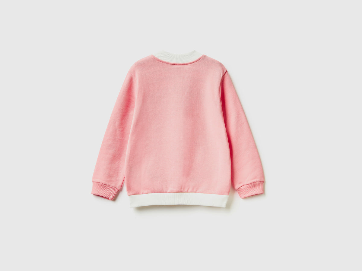 Organic cotton zip-up sweatshirt