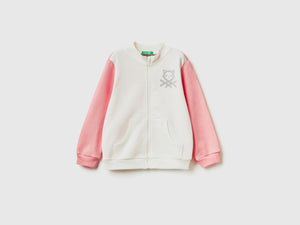 Organic cotton zip-up sweatshirt