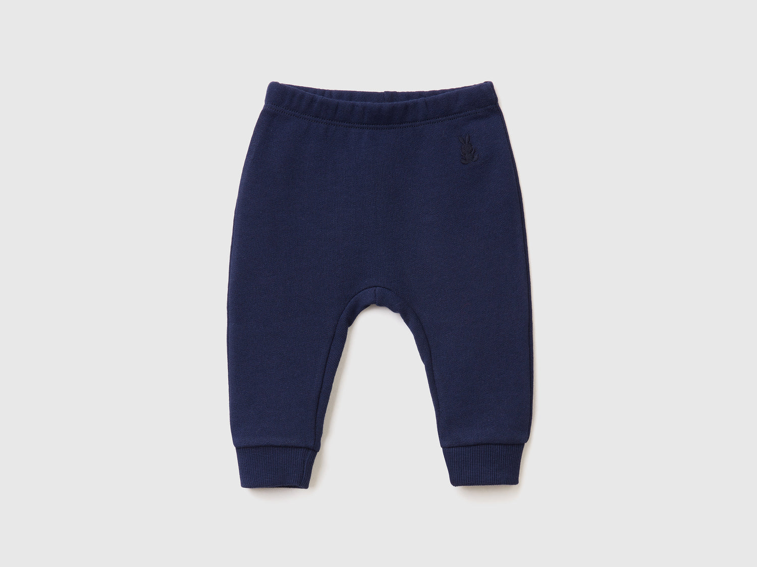 Pantaloni in felpa di cotone biologico da neonato blu scuro | Benetton Outlet
