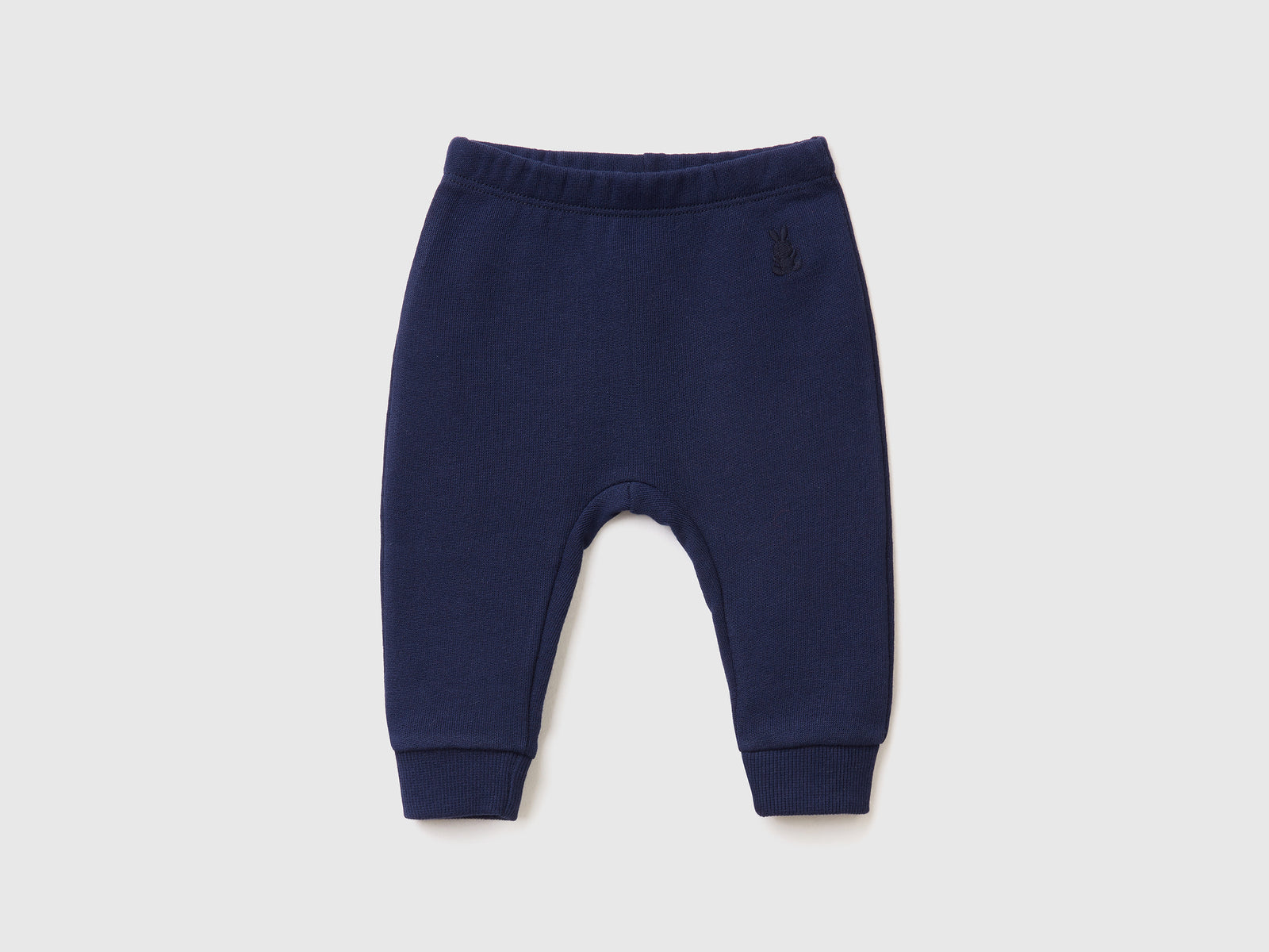 Pantaloni in felpa di cotone biologico da neonato blu scuro | Benetton Outlet