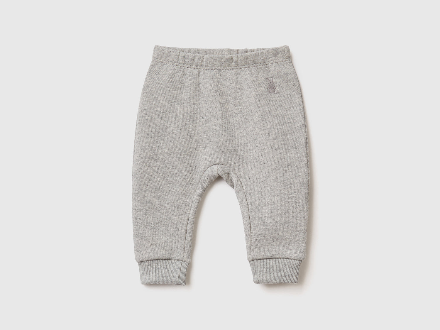 Pantalones de chándal de algodón orgánico da neonato grigio chiaro | Benetton Outlet