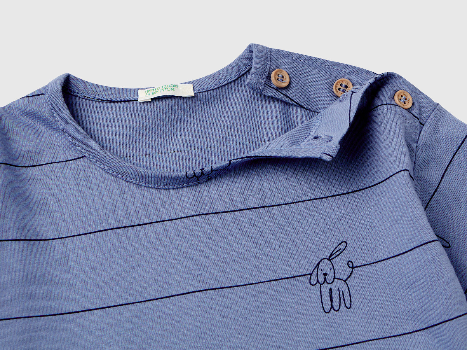 Maglietta fantasia a manica lunga da neonato blu scuro 2 | Benetton Outlet