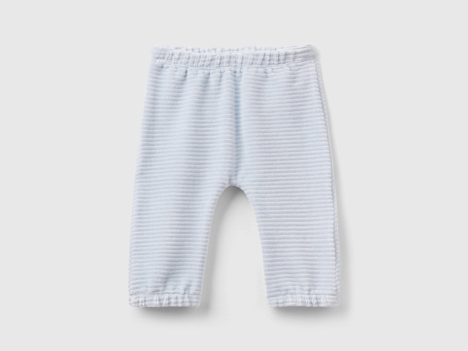 Pantalones de chenilla con bordado da neonato celeste | Benetton Outlet