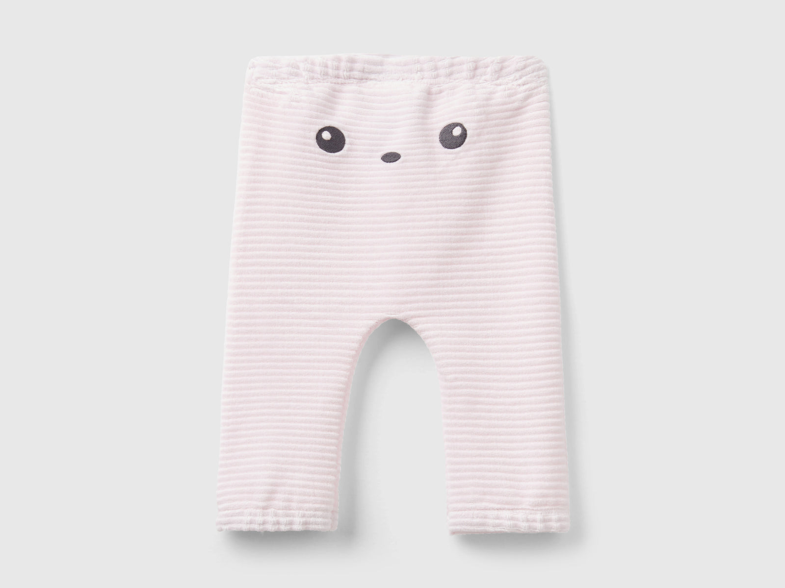 Chenille trousers with embroidery da neonato rosa tenue 2 | Benetton Outlet