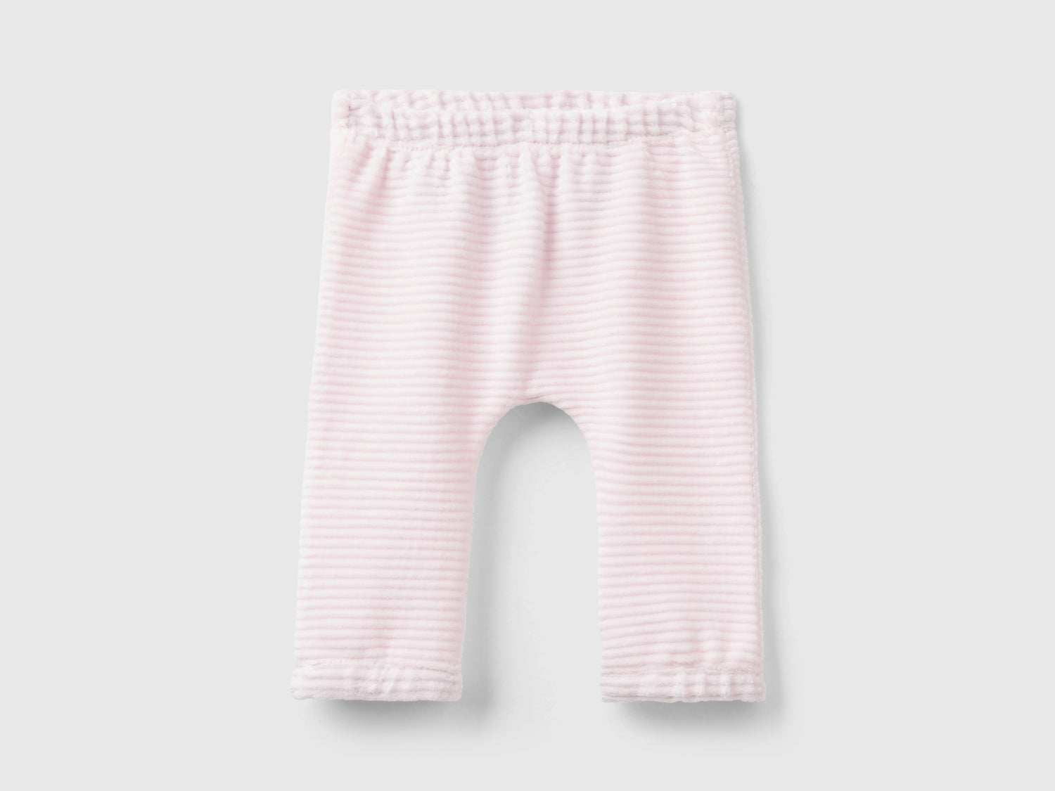 Pantaloni in ciniglia con ricamo da neonato rosa tenue | Benetton Outlet