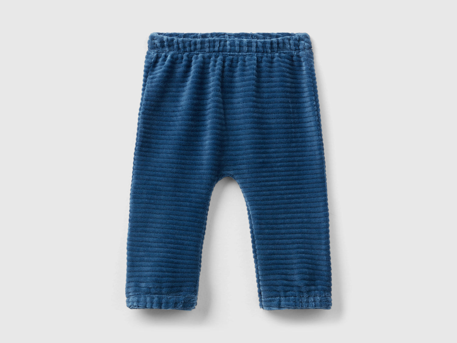 Pantaloni in ciniglia con ricamo da neonato blu | Benetton Outlet