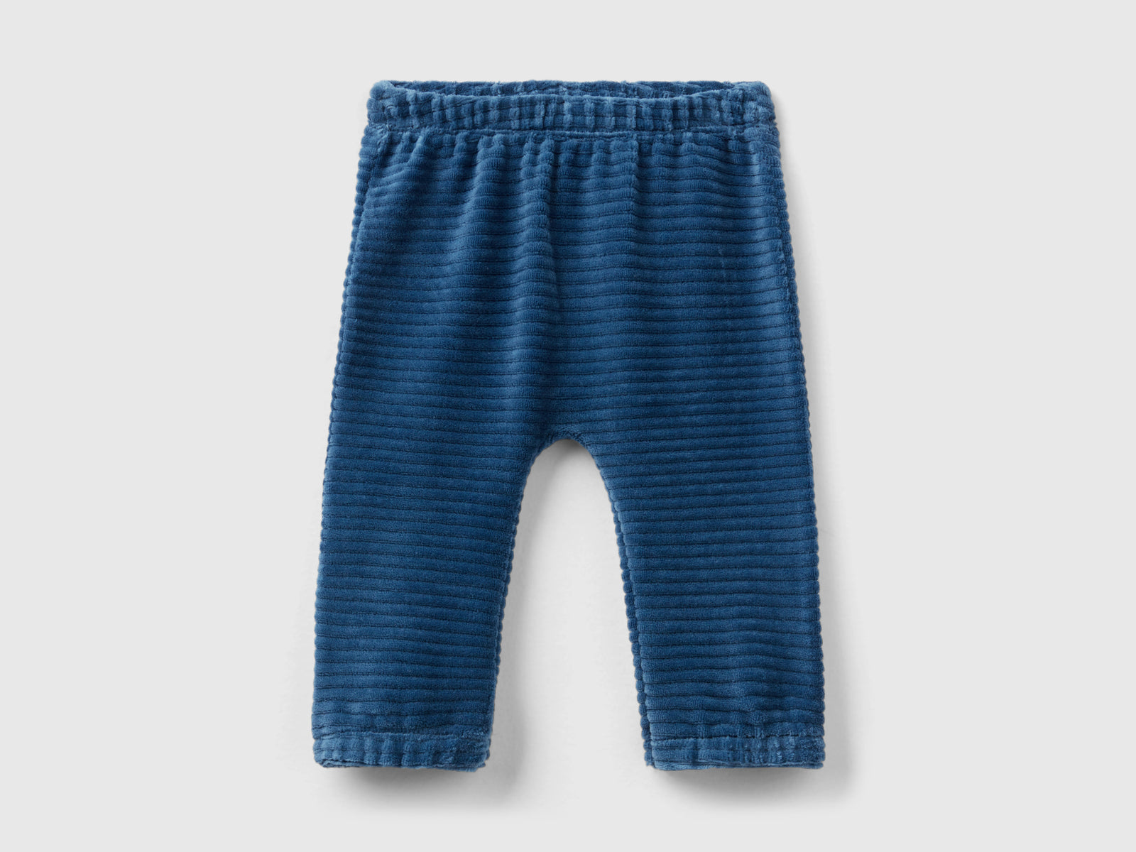 Pantaloni in ciniglia con ricamo da neonato blu | Benetton Outlet