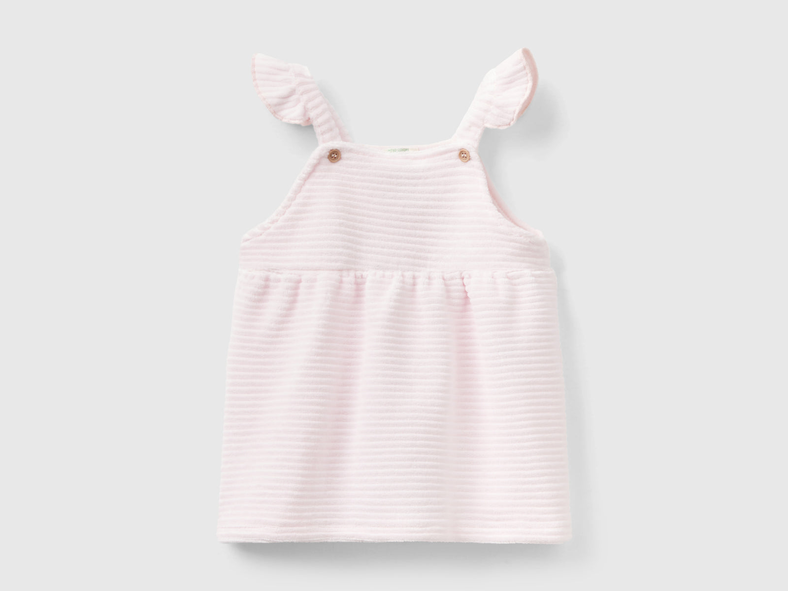 Vestito in ciniglia da neonato rosa tenue | Benetton Outlet