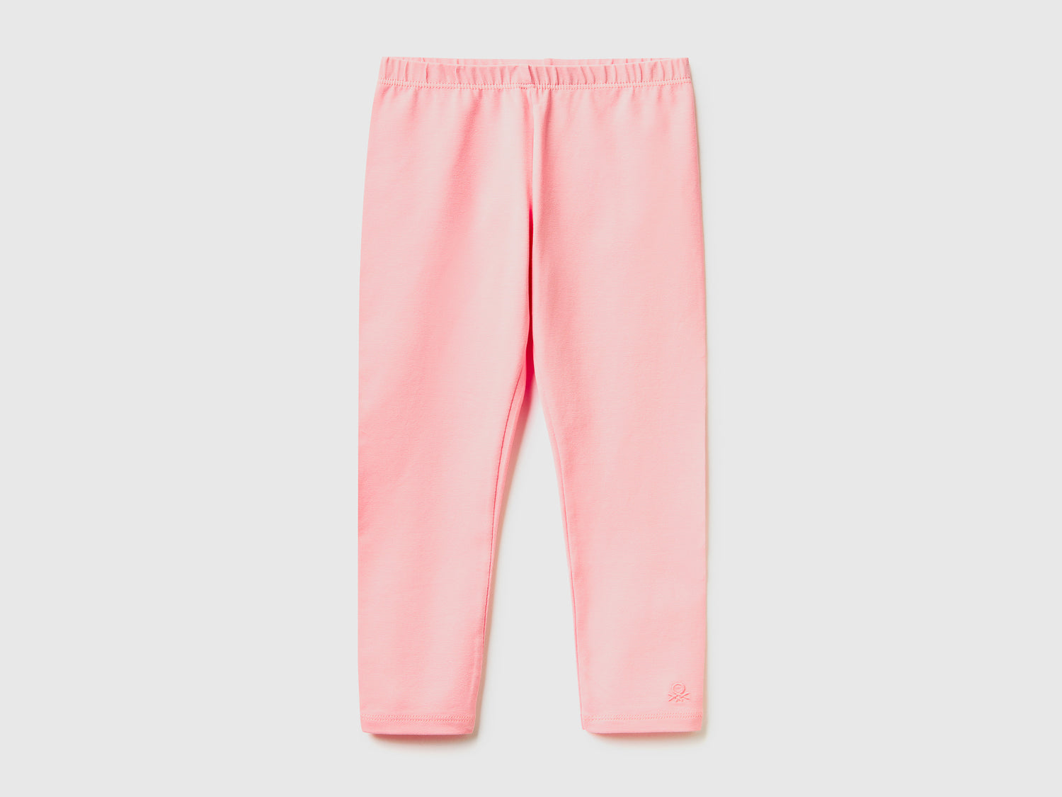 Leggings de algodón elástico da bimba rosa | Benetton Outlet