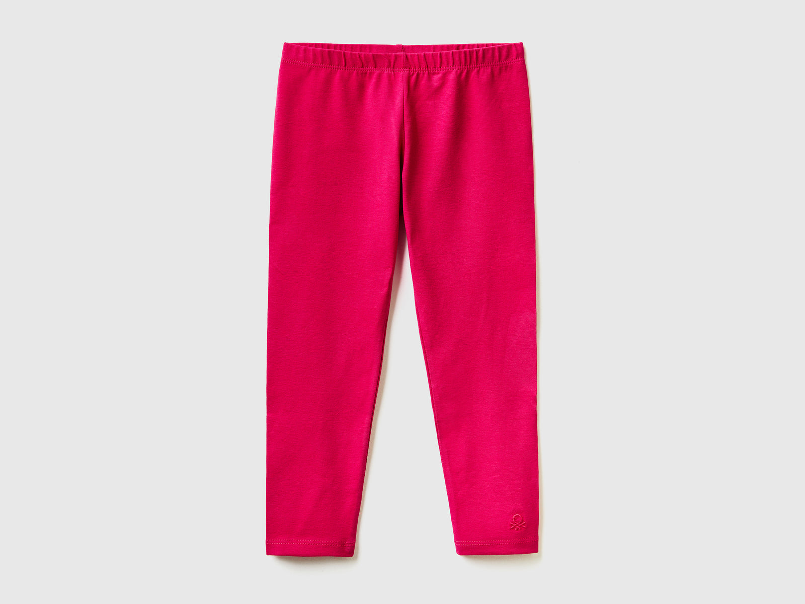 Stretch cotton leggings da bimba ciclamino | Benetton Outlet