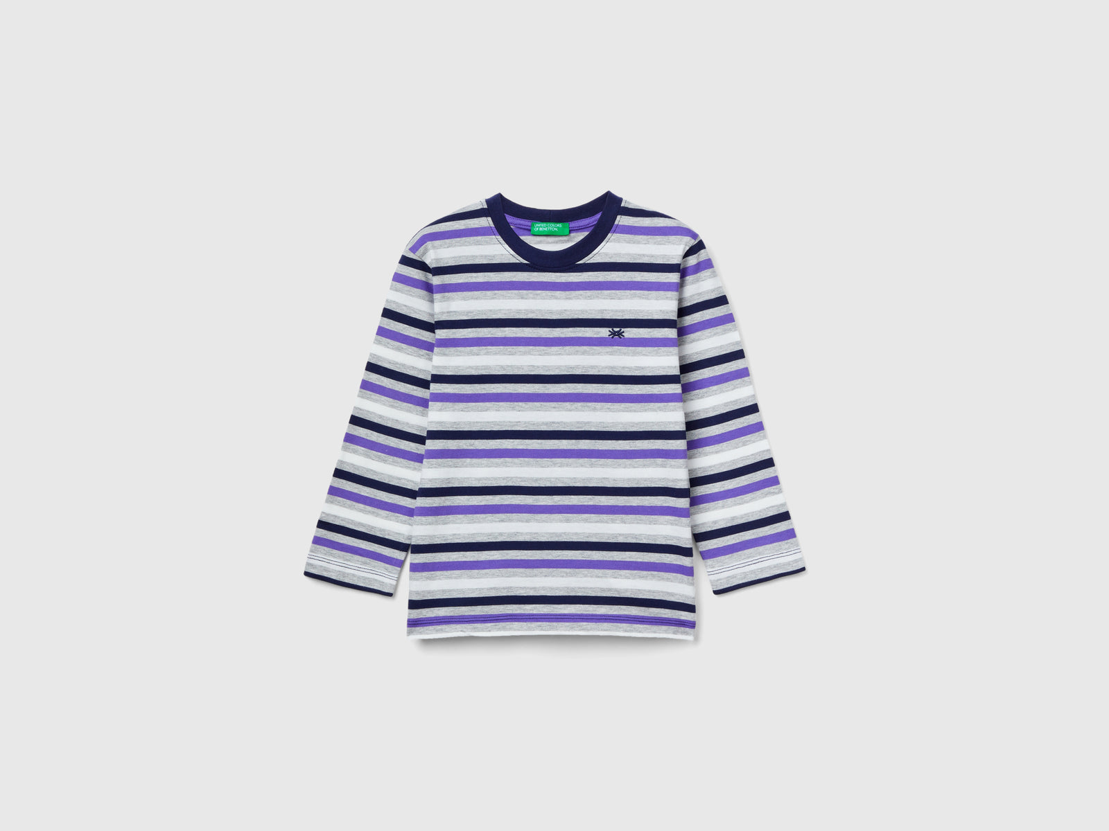 T-shirt a righe 100% cotone da bimbo multi-color | Benetton Outlet