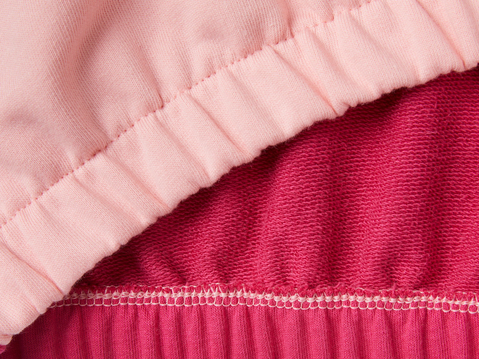 Felpa color block con stampa da bimba rosa 3 | Benetton Outlet