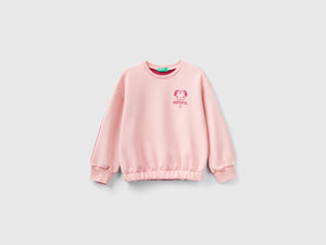 Felpa color block con stampa