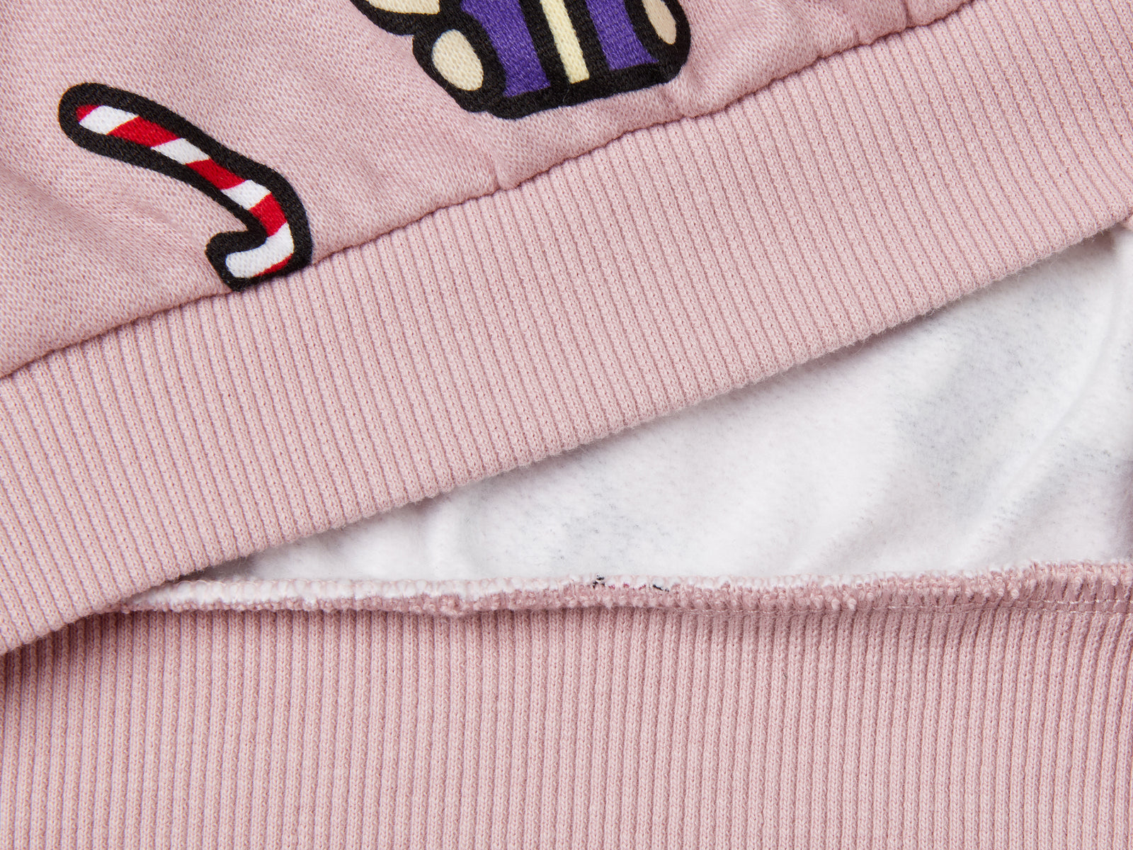 Calda felpa natalizia over fit da bimba rosa 2 | Benetton Outlet