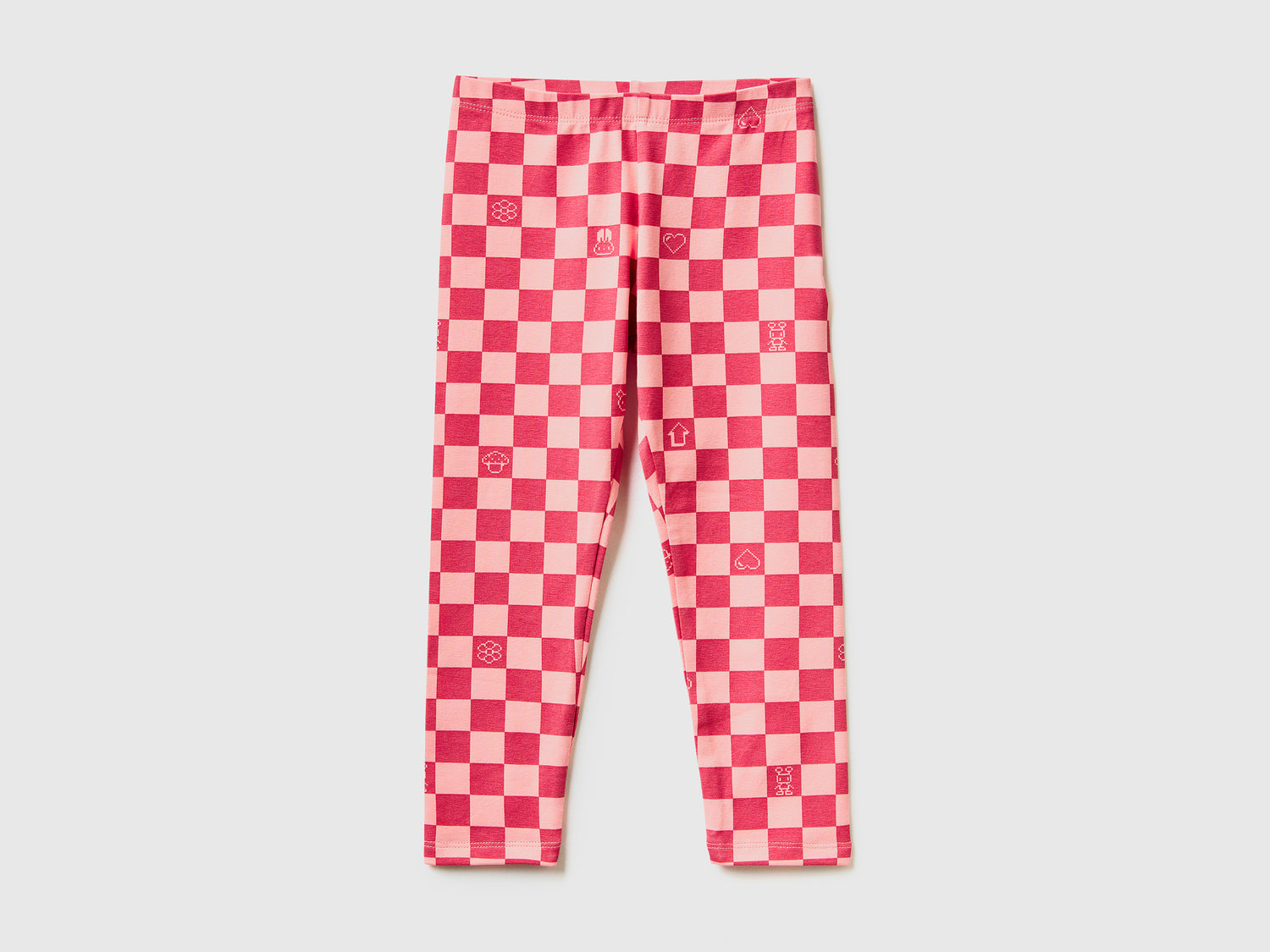 Leggings estampados en algodón elástico da bimba rosa | Benetton Outlet