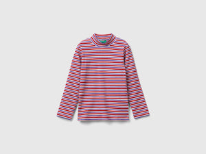 T-shirt lupetto a righe