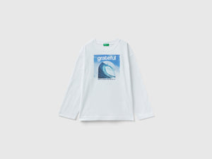 Warm cotton T-shirt with print
