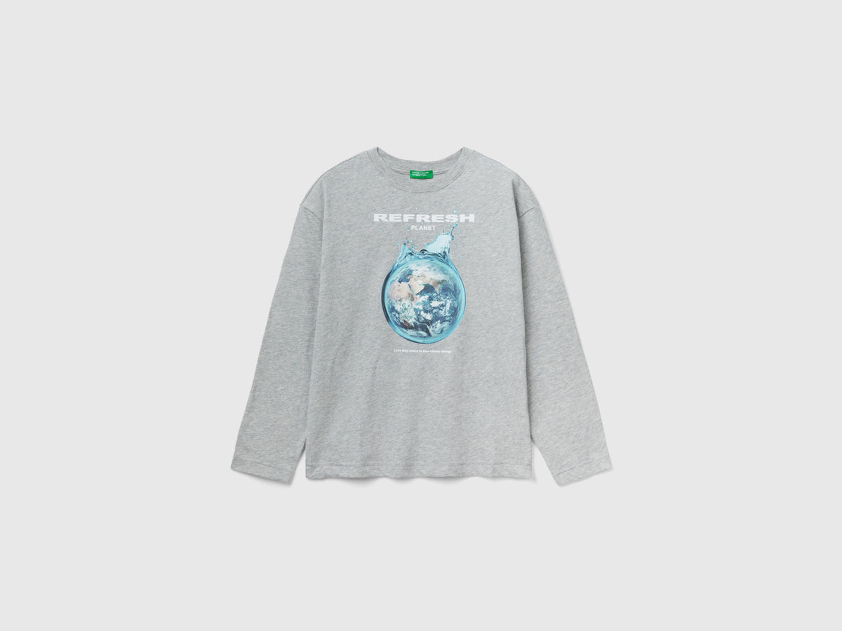 T-shirt in caldo cotone con stampa