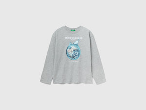 T-shirt in caldo cotone con stampa