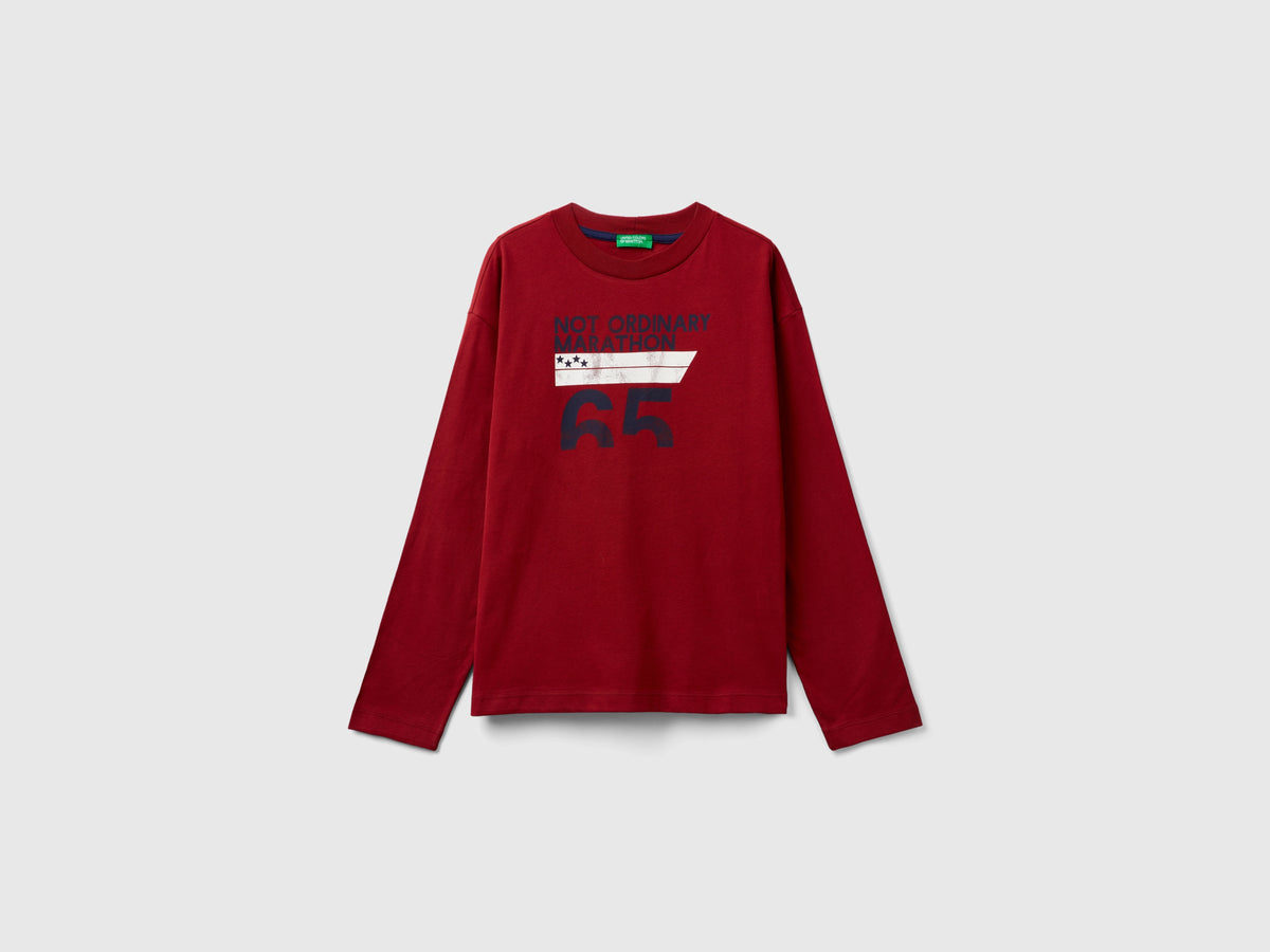 T-shirt in caldo cotone con stampa