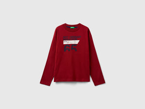 T-shirt in caldo cotone con stampa
