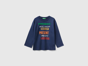 T-shirt in caldo cotone con stampa