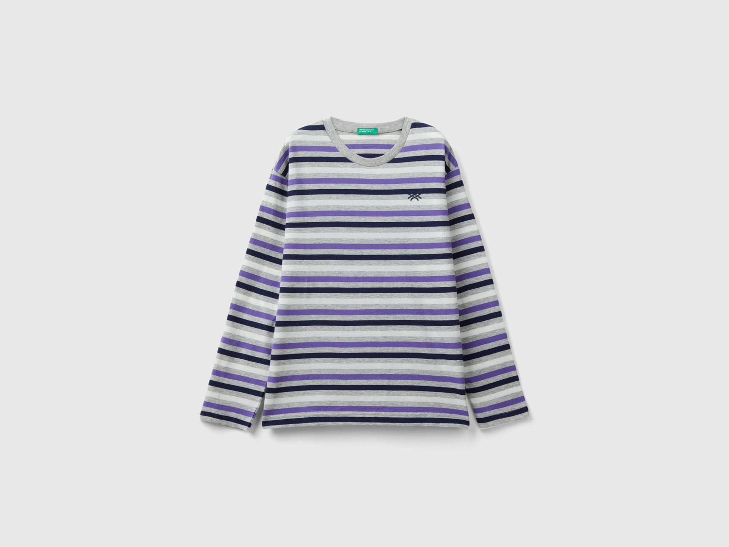 T-shirt a righe 100% cotone da bambino multi-color | Benetton Outlet