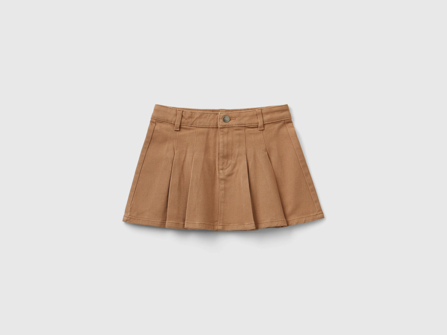 Minigonna a pieghe da bambina cammello | Benetton Outlet