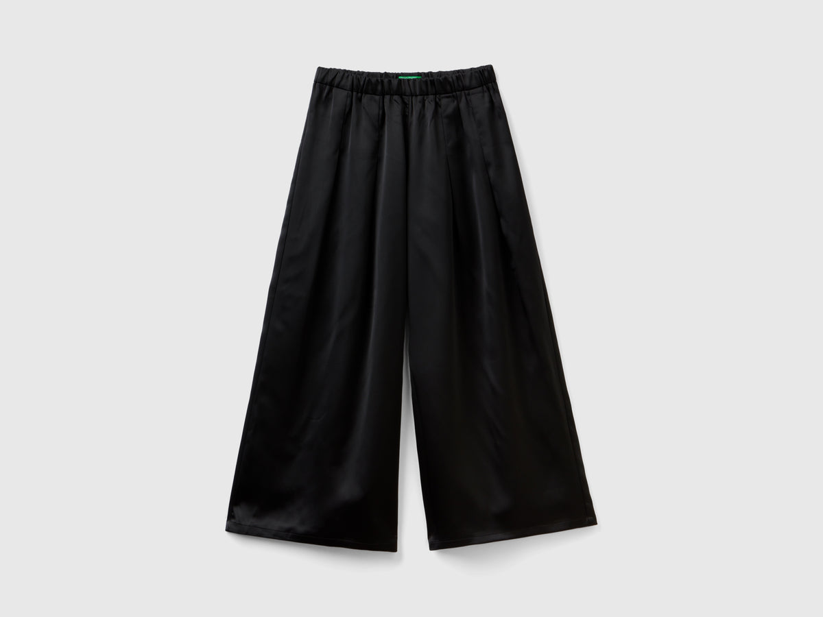 Satin palazzo trousers