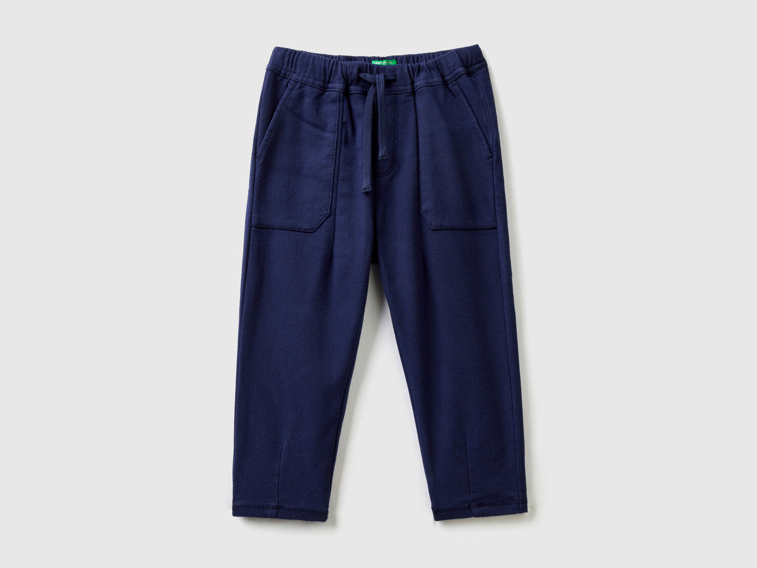 Joggers fluidi con maxi tasche da bimbo blu scuro | Benetton Outlet