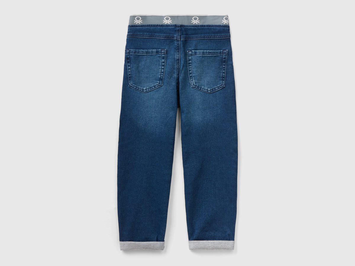 Joggers in felpa effetto denim