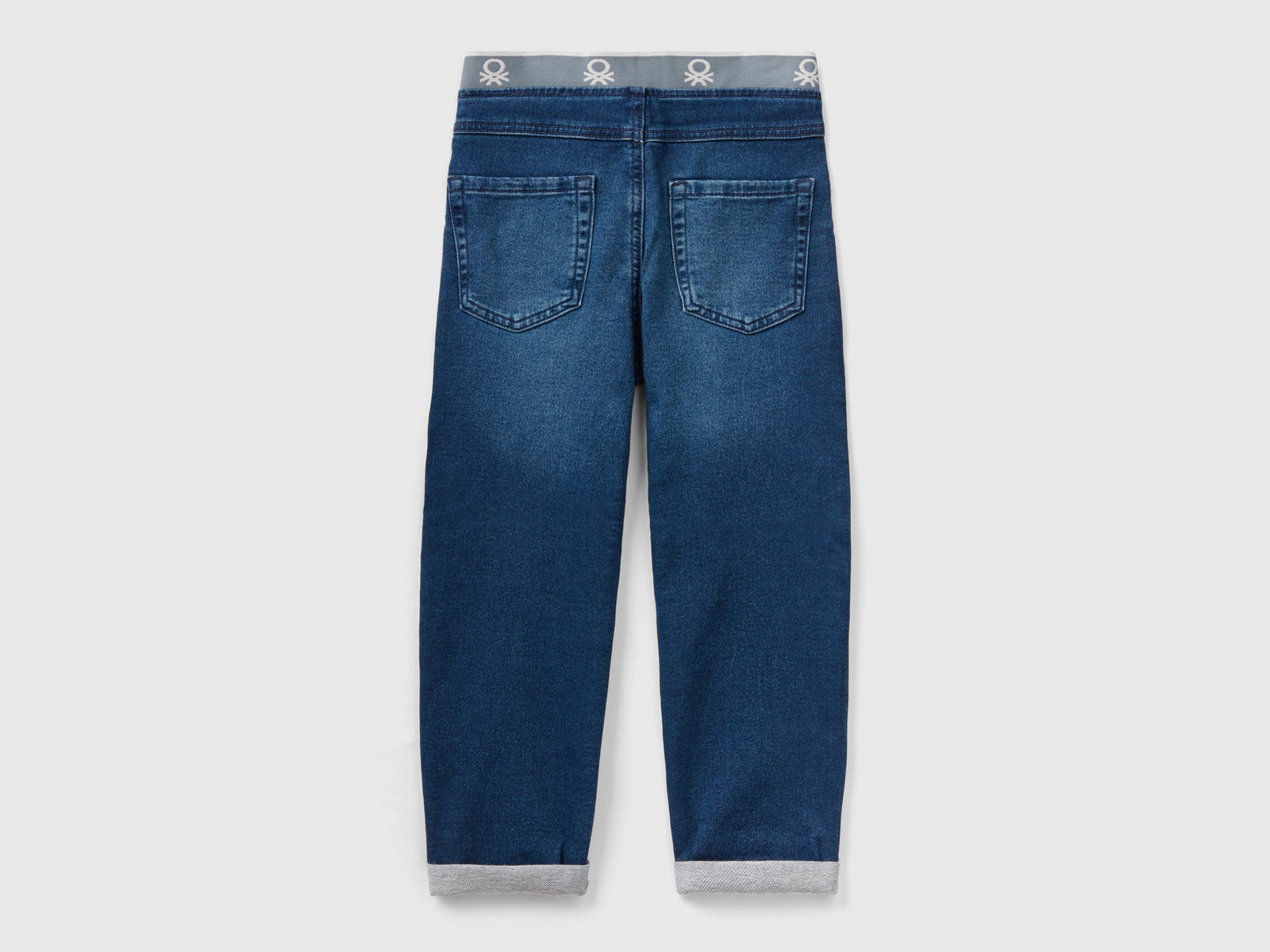 Joggers in felpa effetto denim da bambino blu scuro 2 | Benetton Outlet