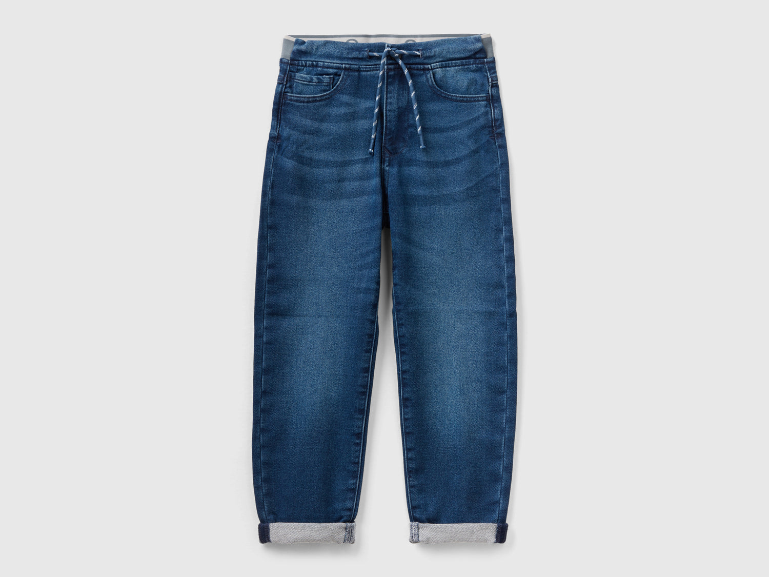 Joggers in felpa effetto denim da bambino blu scuro | Benetton Outlet