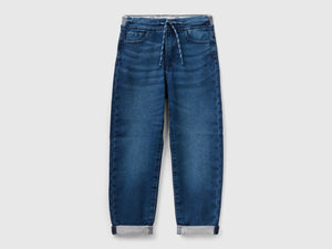 Joggers in felpa effetto denim
