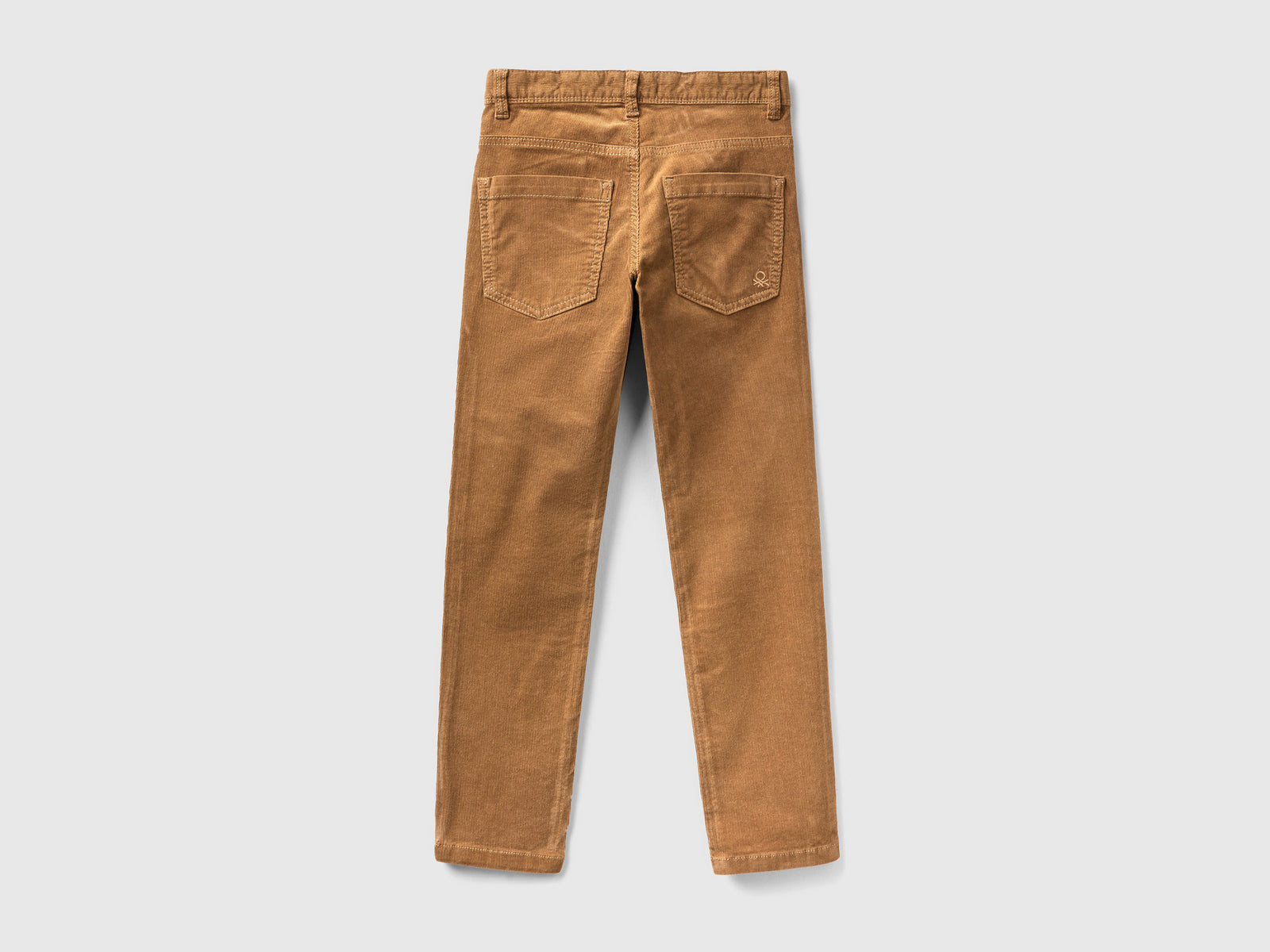 Pantaloni slim fit in velluto stretch da bambino beige 2 | Benetton Outlet